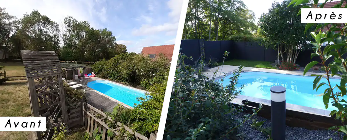 Photo Réaménagement autour d'une piscine