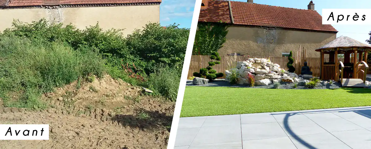 Photo Spéctaculaire transformation d'un jardin en Bourgogne