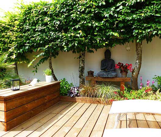 jardin avec terrasse en bois, photo 11